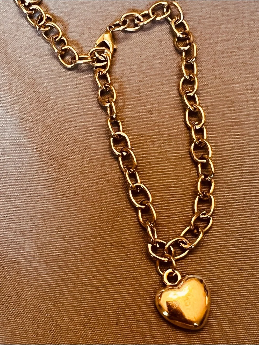 Effy silver- Tone Heart Charm Chain Bracelet - Logo Pendant - Picture 5 of 5